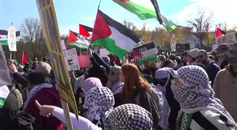 Pro-Palestinian protestors gather near Biden's Delaware home